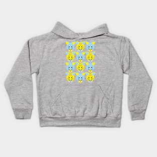 Litter of Kittens, Pale Blue Kids Hoodie